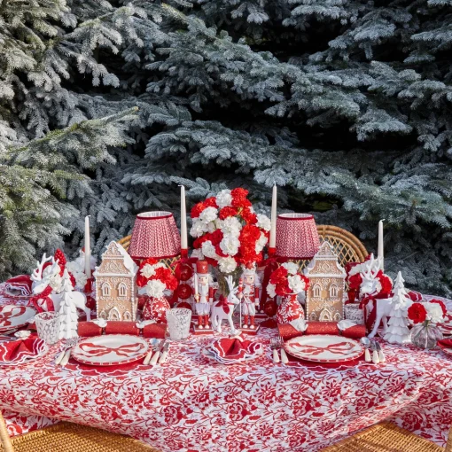 Candles | Candlescapes<Mrs. Alice Camille Red Ribboned Candlescape