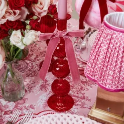 Candles | Candlescapes<Mrs. Alice Camille Red Ribboned Candle Set (Pink)
