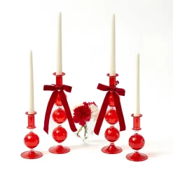 Candles | Candlescapes<Mrs. Alice Camille Red Ribboned Candlescape