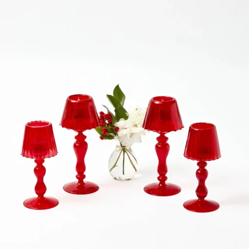 Candles | Candlescapes<Mrs. Alice Camille Red Ribboned Candlescape