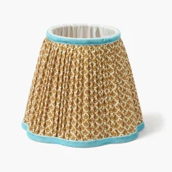 Summer Lighting | Lampshades<Mrs. Alice Caramel & Blue Lotus Lampshade (18cm)