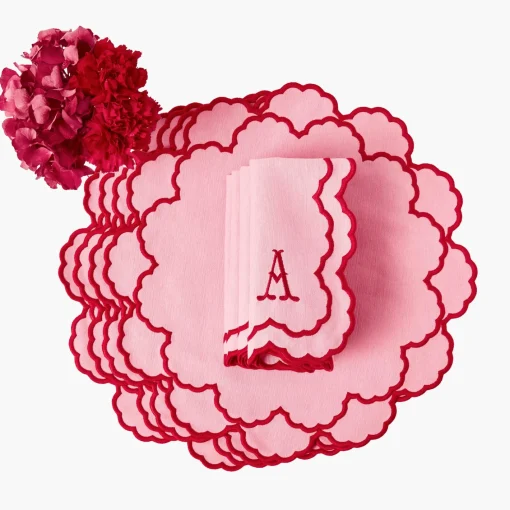 Napkins | Mrs. Alice Monogram<Mrs. Alice Carolina Pink Napkins (Set of 4)