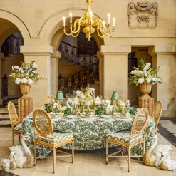 Candles | Candlescapes<Mrs. Alice Celine Green Glass Bow Candlescape (Gold)