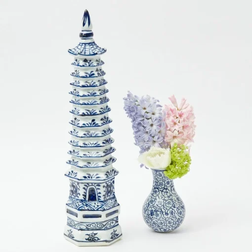Year-round Decorations | Spring Decorations<Mrs. Alice Chinoiserie Porcelain Pagoda