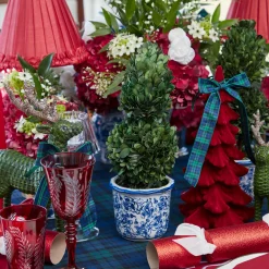 Year-round Decorations | Christmas Decorations<Mrs. Alice Chinoiserie Potted Boxwood Tree (Pair)