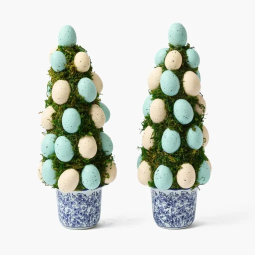 Spring Decorations<Mrs. Alice Chinoiserie Potted Easter Egg Tree (Pair)