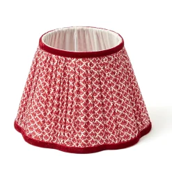Rechargeable Table Lamps<Mrs. Alice Chinoiserie Rechargeable Lamp with Red Lotus Shade (22cm)