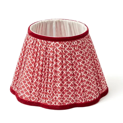 Rechargeable Table Lamps<Mrs. Alice Chinoiserie Rechargeable Lamp with Red Lotus Shade (22cm)