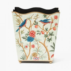For Her | For The Homemaker<Mrs. Alice Chinoiserie Tole Waste Paper Bin