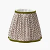 Lampshades<Mrs. Alice Chocolate & Olive Lotus Lampshade (18cm)