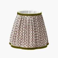 Lampshades<Mrs. Alice Chocolate & Olive Lotus Lampshade (18cm)