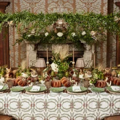 Napkins | Mrs. Alice Monogram<Mrs. Alice Chocolate Bow Garland White Linen Napkins (Set of 4)