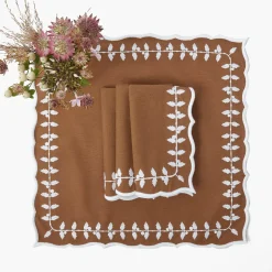 Napkins<Mrs. Alice Chocolate Bow Laurel Napkins (Set of 4)