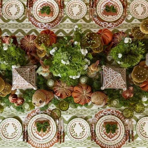 Placemats<Mrs. Alice Chocolate Bow Laurel Placemats (Set of 4)