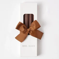 Summer Candleware | Candles<Mrs. Alice Chocolate Brown Candles (Set of 8)
