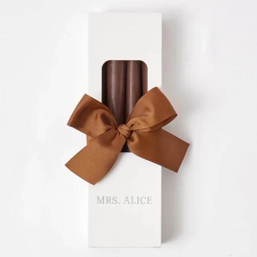 Summer Candleware | Candles<Mrs. Alice Chocolate Brown Candles (Set of 8)