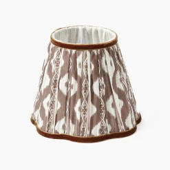 Summer Lighting | Lampshades<Mrs. Alice Chocolate Brown Ikat Lampshade (18cm)