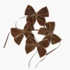 Napkin Rings & Bows | Under £50<Mrs. Alice Chocolate Brown Napkin Bows (Set of 4)