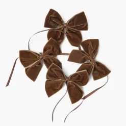 Napkin Rings & Bows | Under £50<Mrs. Alice Chocolate Brown Napkin Bows (Set of 4)