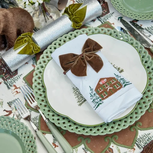 Napkin Rings & Bows | Under £50<Mrs. Alice Chocolate Brown Napkin Bows (Set of 4)