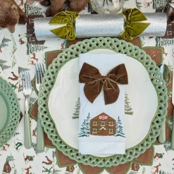 Napkin Rings & Bows | Under £50<Mrs. Alice Chocolate Brown Napkin Bows (Set of 4)