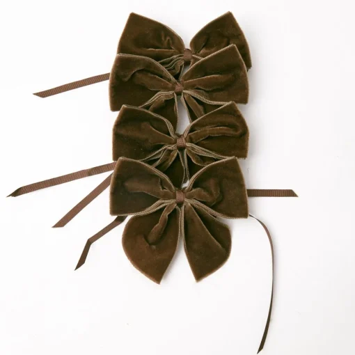 Napkin Rings & Bows | Under £50<Mrs. Alice Chocolate Brown Napkin Bows (Set of 4)