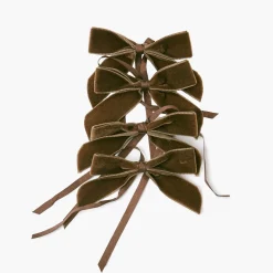 Napkin Rings & Bows<Mrs. Alice Chocolate Velvet Mini Bows (Set of 4)