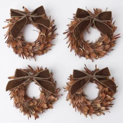 Napkin Rings & Bows<Mrs. Alice Chocolate Velvet Mini Bows (Set of 4)