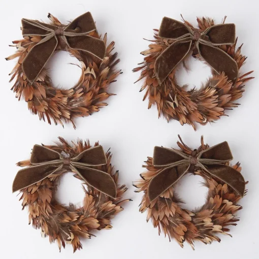 Napkin Rings & Bows<Mrs. Alice Chocolate Velvet Mini Bows (Set of 4)