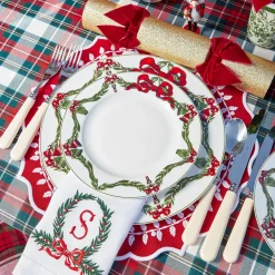 Starter Plates | Crockery Sets<Mrs. Alice Christmas Garland Starter Plate (Set of 4)