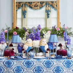 Lampshades<Mrs. Alice Cobalt & Purple Lotus Lampshade (18cm)