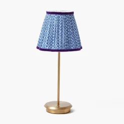 Lampshades<Mrs. Alice Cobalt & Purple Lotus Lampshade (18cm)