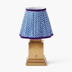Lampshades<Mrs. Alice Cobalt & Purple Lotus Lampshade (18cm)