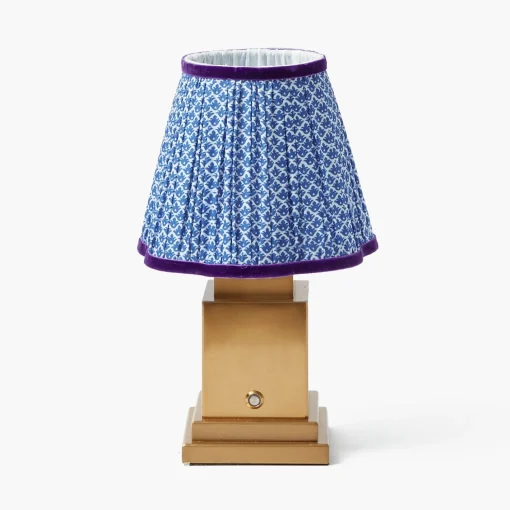 Lampshades<Mrs. Alice Cobalt & Purple Lotus Lampshade (18cm)