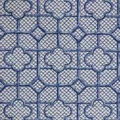Serena Fresson Fabrics<Mrs. Alice Cobalt Blue Bamboo Trellis Fabric
