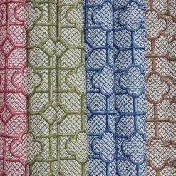 Serena Fresson Fabrics<Mrs. Alice Cobalt Blue Bamboo Trellis Fabric