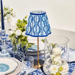 Lampshades<Mrs. Alice Cobalt Ikat Lampshade (18cm)