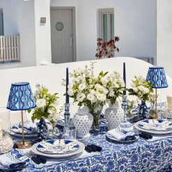Lampshades<Mrs. Alice Cobalt Ikat Lampshade (18cm)