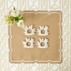 Napkin Rings & Bows<Mrs. Alice Coral Napkin Ring (Set of 4)