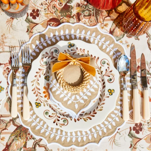 Autumn Decorations<Mrs. Alice Corn Wreath with Mustard Velvet Bow (Set of 4)