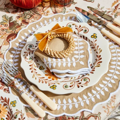 Autumn Decorations<Mrs. Alice Corn Wreath with Mustard Velvet Bow (Set of 4)