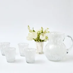 Summer Glassware | Jugs<Mrs. Alice Dappled White Water Jug