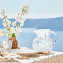 Summer Glassware | Jugs<Mrs. Alice Dappled White Water Jug