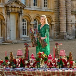 Christmas Decorations<Mrs. Alice Decorative Festive Tree with Red & Green Tartan Bow