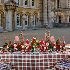 Christmas Decorations<Mrs. Alice Decorative Festive Tree with Red & Green Tartan Bow