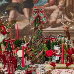 Christmas Decorations<Mrs. Alice Decorative Festive Tree with Red & Green Tartan Bow