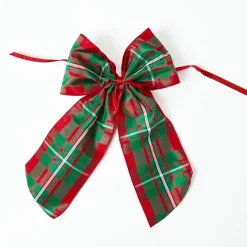 Christmas Decorations<Mrs. Alice Decorative Festive Tree with Red & Green Tartan Bow