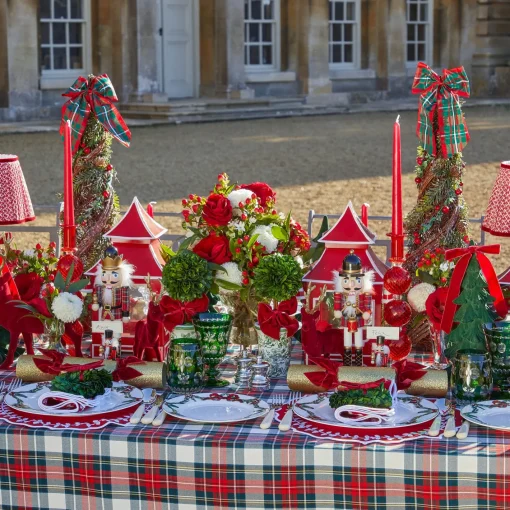Christmas Decorations<Mrs. Alice Decorative Festive Tree with Red & Green Tartan Bow
