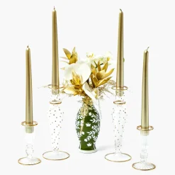 Summer Candleware | Candle Holders<Mrs. Alice Dotty Gold Candle Holder (Pair)