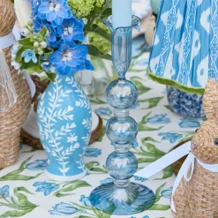 Summer Candleware | Candle Holders<Mrs. Alice Eden Blue Candle Holder (Pair)